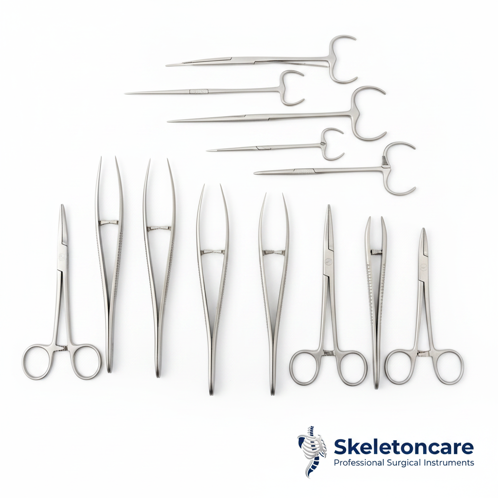 Hemostatic Clamp - Flat Lay