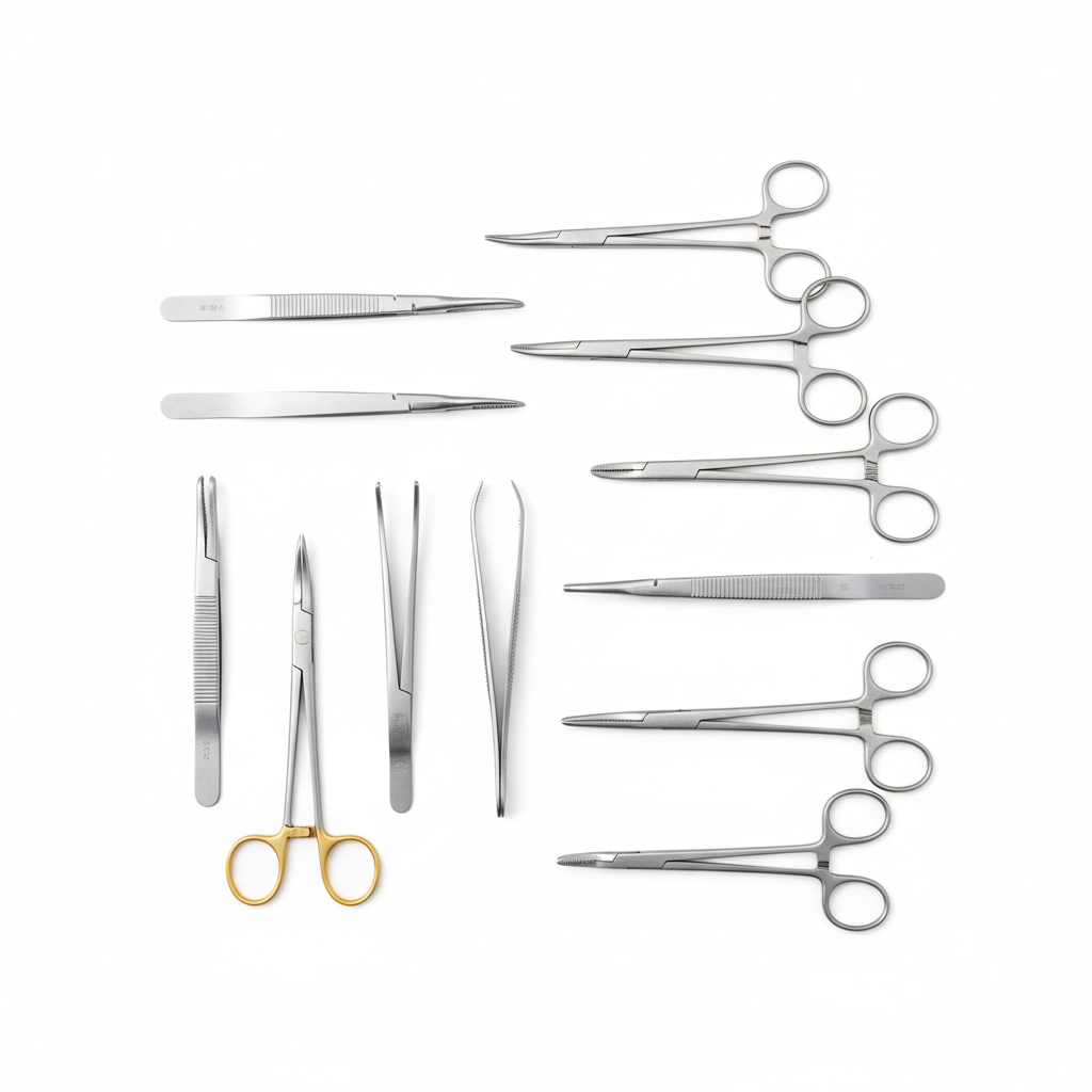 Surgical Tissue Forceps - Flat Lay