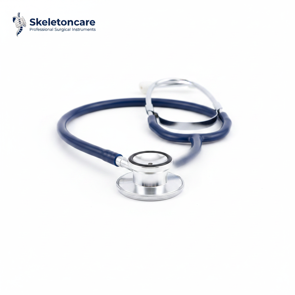 Professional Dual-Head Stethoscope - Front View | Skeletoncare