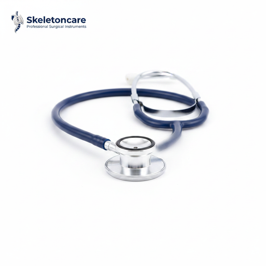 Professional Dual-Head Stethoscope - Front View | Skeletoncare