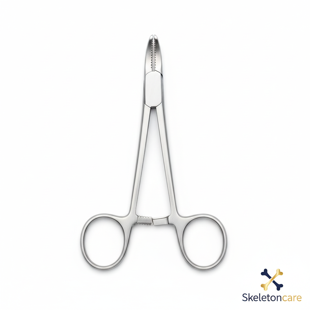 Kocher Hemostatic Clamp - Front View | Skeletoncare
