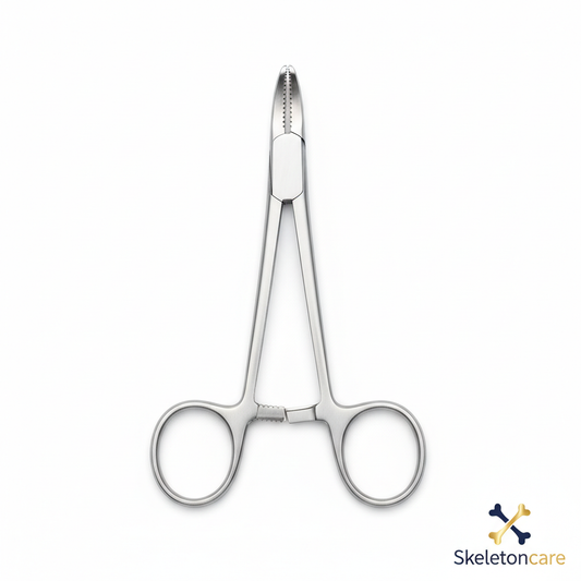 Kocher Hemostatic Clamp - Front View | Skeletoncare