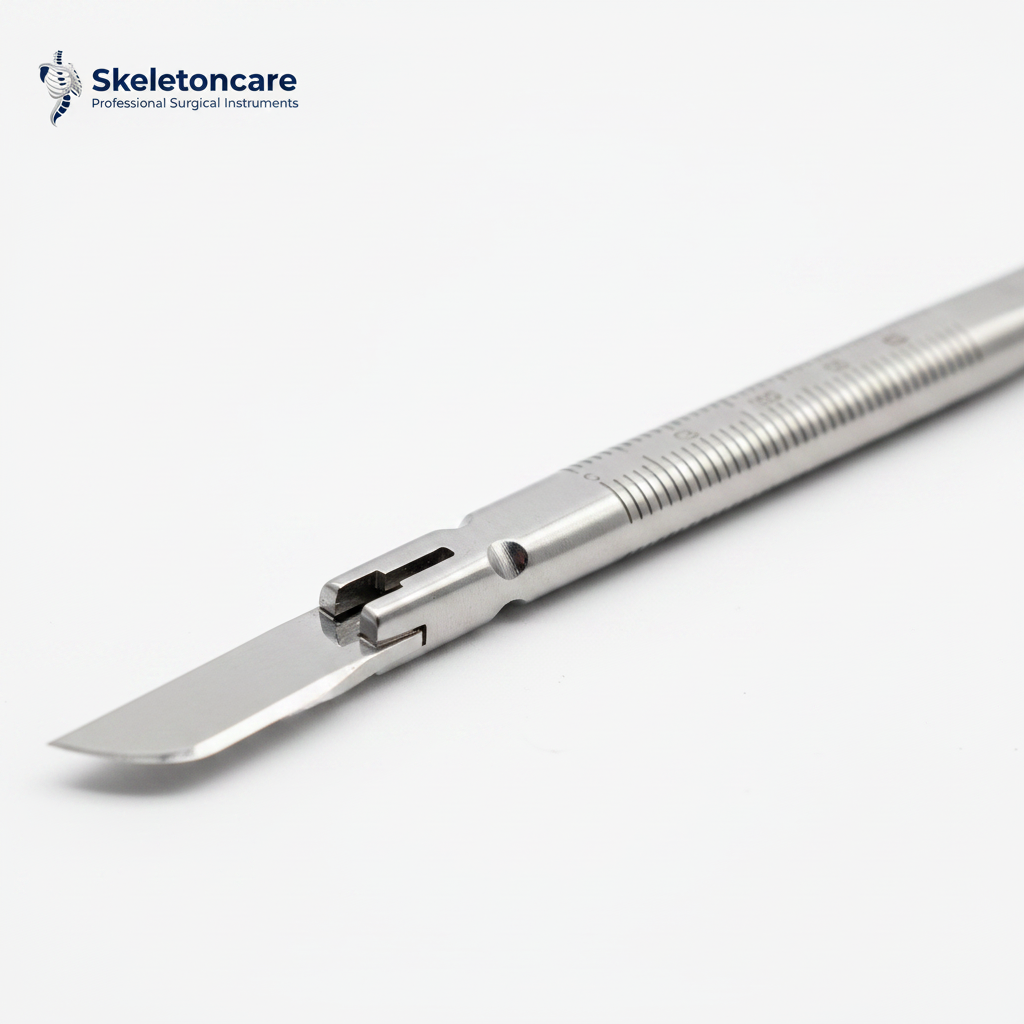 Surgical Scalpel Handle - Blade Slot Detail | Skeletoncare